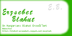 erzsebet blahut business card